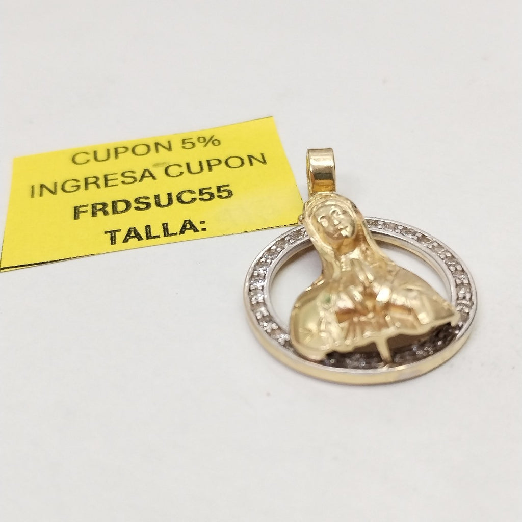 MEDALLA RELIGIOSA ORO, ORO BLANCO 14 K 4.7 GRMS (SEMINUEVO)