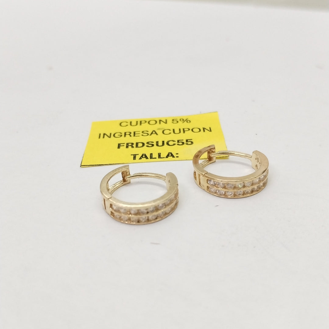 ARETES PAR, ARRACADAS PAR ORO 14 K 2.6 GRMS (SEMINUEVO)