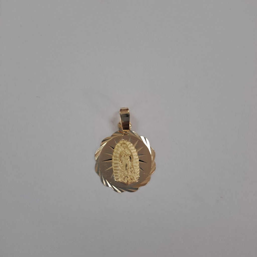 DIJE MEDALLA RELIGIOSA 14K 0.7 GR (NUEVO)