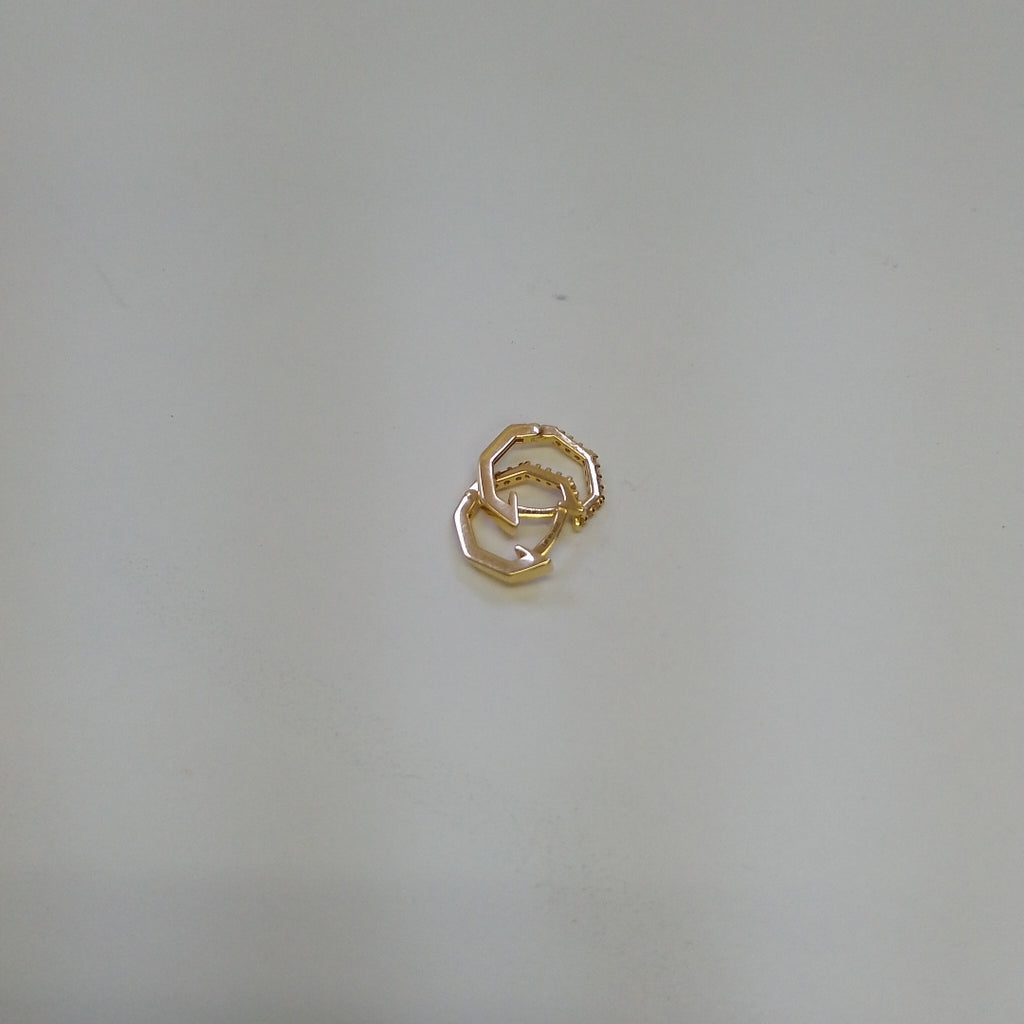 ARETES HUGIES C CIRCONIAS 14K 1.5 GR (NUEVO)
