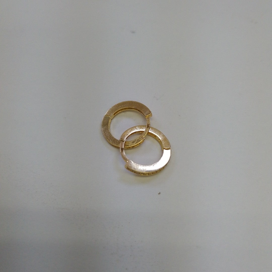 ARETES ARRACADAS CON CIRCONIAS 14K 1.2 GR (NUEVO)