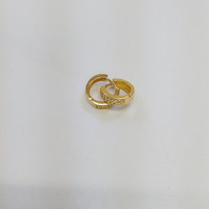 ARETES HUGGIES C CIRCONIAS 14K 2.2 GR (NUEVO)