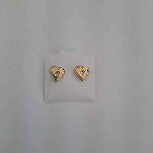 BROQUELES BROQUEL FIG CORAZON C CIRCONIA 14K 0.2614 GR (NUEVO)