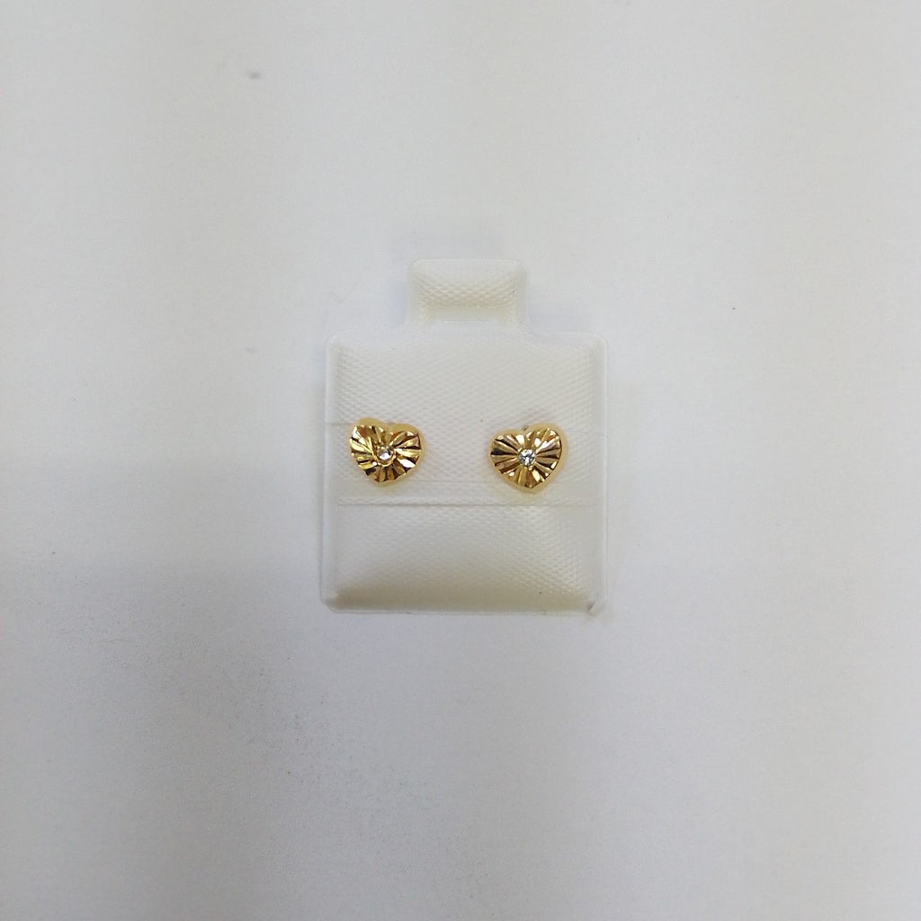 BROQUELES BROQUEL FIG CORAZON C CIRCONIA 14K 0.2603 GR (NUEVO)