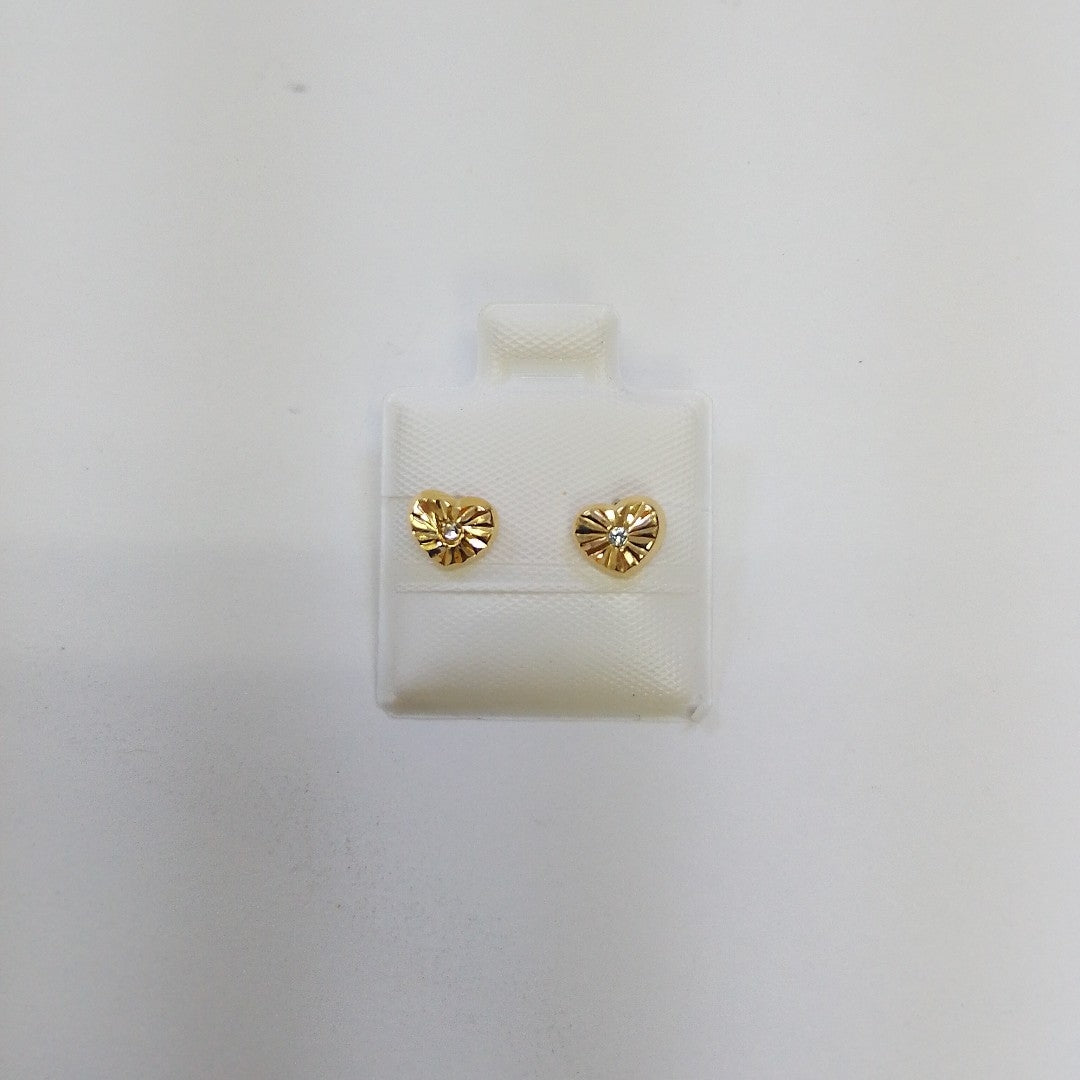 BROQUELES BROQUEL FIG CORAZON C CIRCONIA 14K 0.2603 GR (NUEVO)