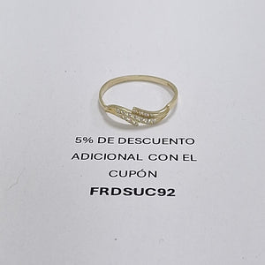 ANILLOS CON CIRCONIAS 14K TALLA 7 0.9 GR (NUEVO)