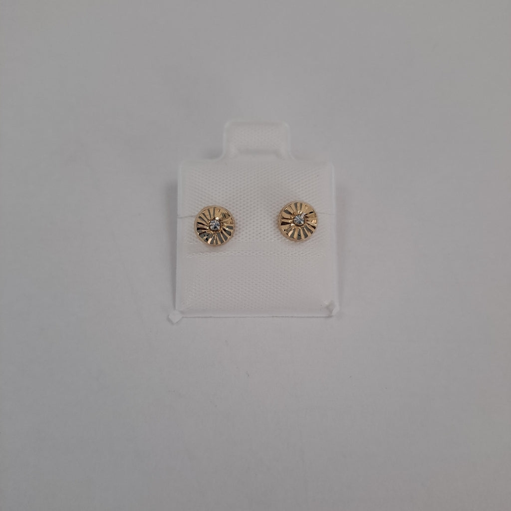 BROQUELES BROQUEL FIG BOTON C CIRCONIA 14K 0.2916 GR (NUEVO)