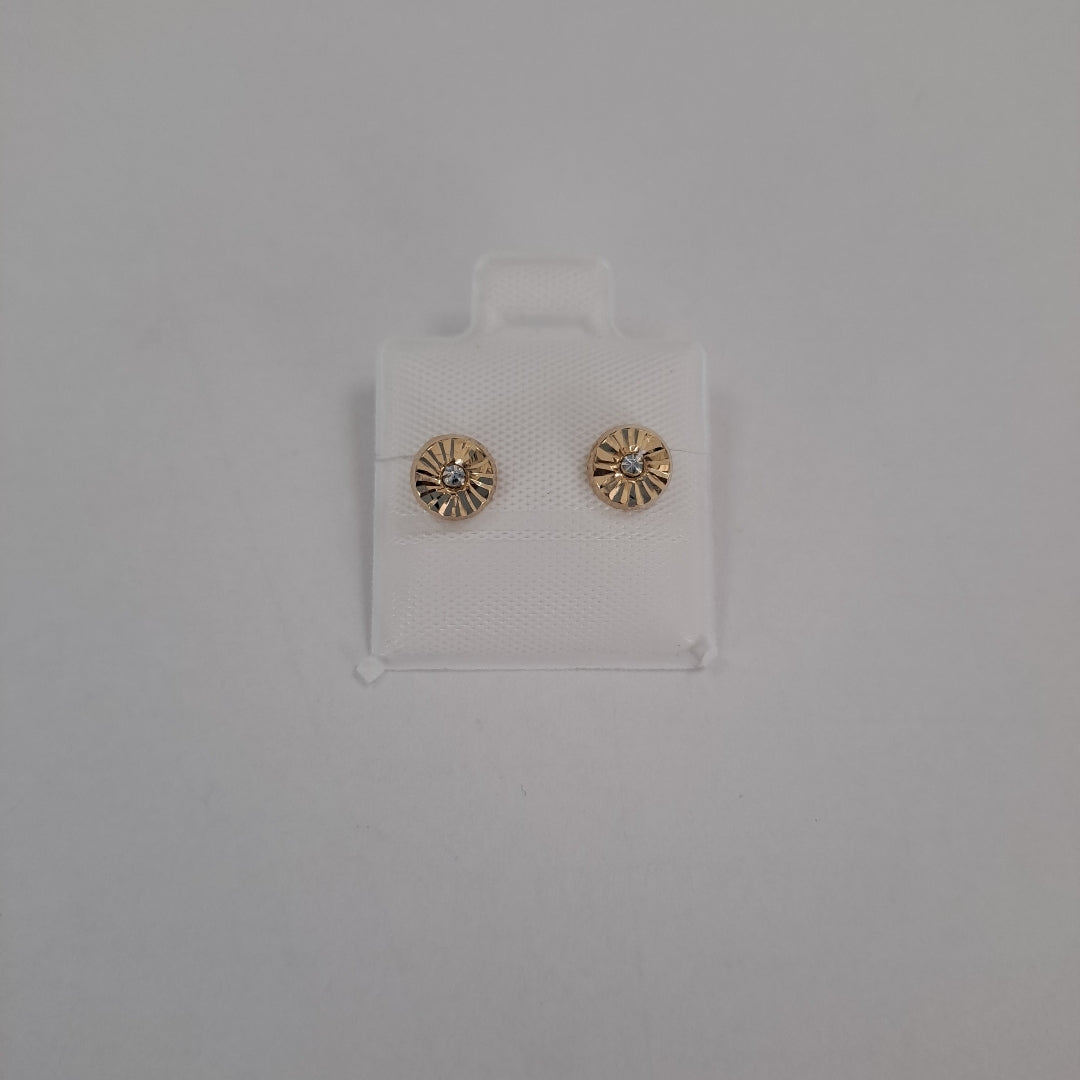 BROQUELES BROQUEL FIG BOTON C CIRCONIA 14K 0.2916 GR (NUEVO)