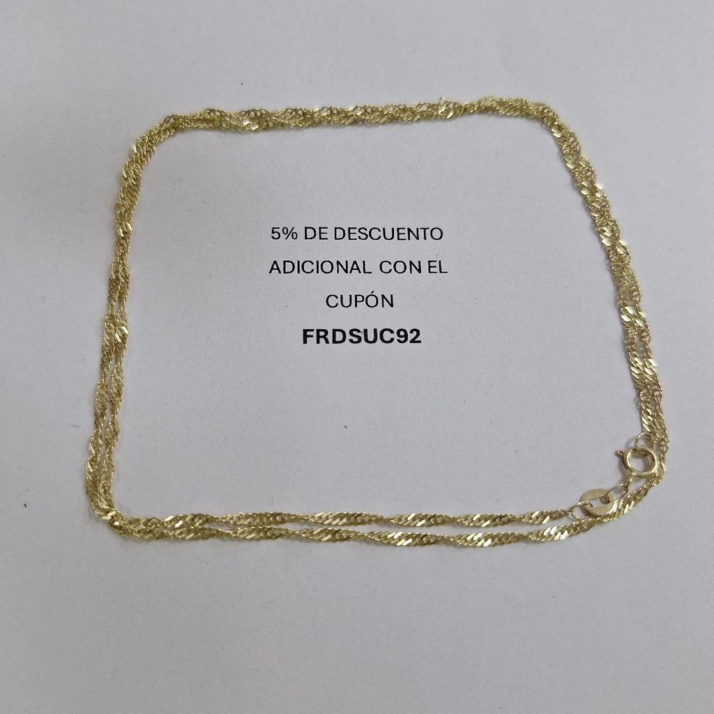 CADENA MEDIO TORZAL 10K 55 CM 2.4 GR (NUEVO)