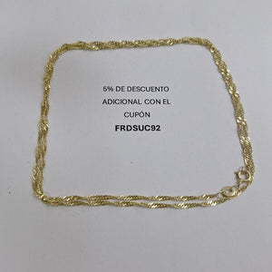 CADENA MEDIO TORZAL 10K 55 CM 2.4 GR (NUEVO)