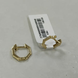 ARETES HUGGIES C CIRCONIAS 14K 1.8 GR (NUEVO)