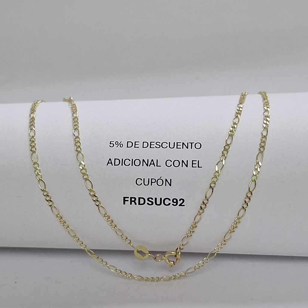 CADENA TEJIDO 3X1 14K 55 CM 2.3 GR (NUEVO)