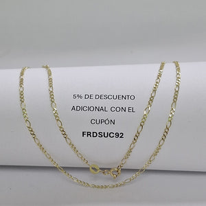 CADENA TEJIDO 3X1 14K 55 CM 2.3 GR (NUEVO)