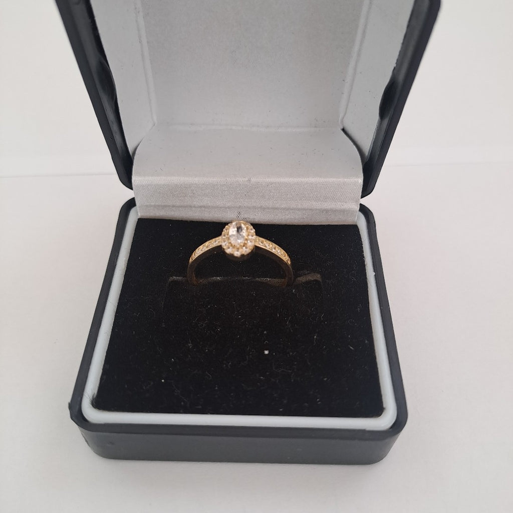 ANILLO ANILLITO C CIRCONIAS 14K 7 TALLA 2 GR (NUEVO)