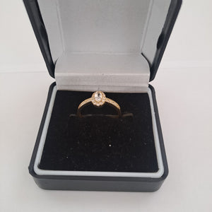 ANILLO ANILLITO C CIRCONIAS 14K 7 TALLA 2 GR (NUEVO)