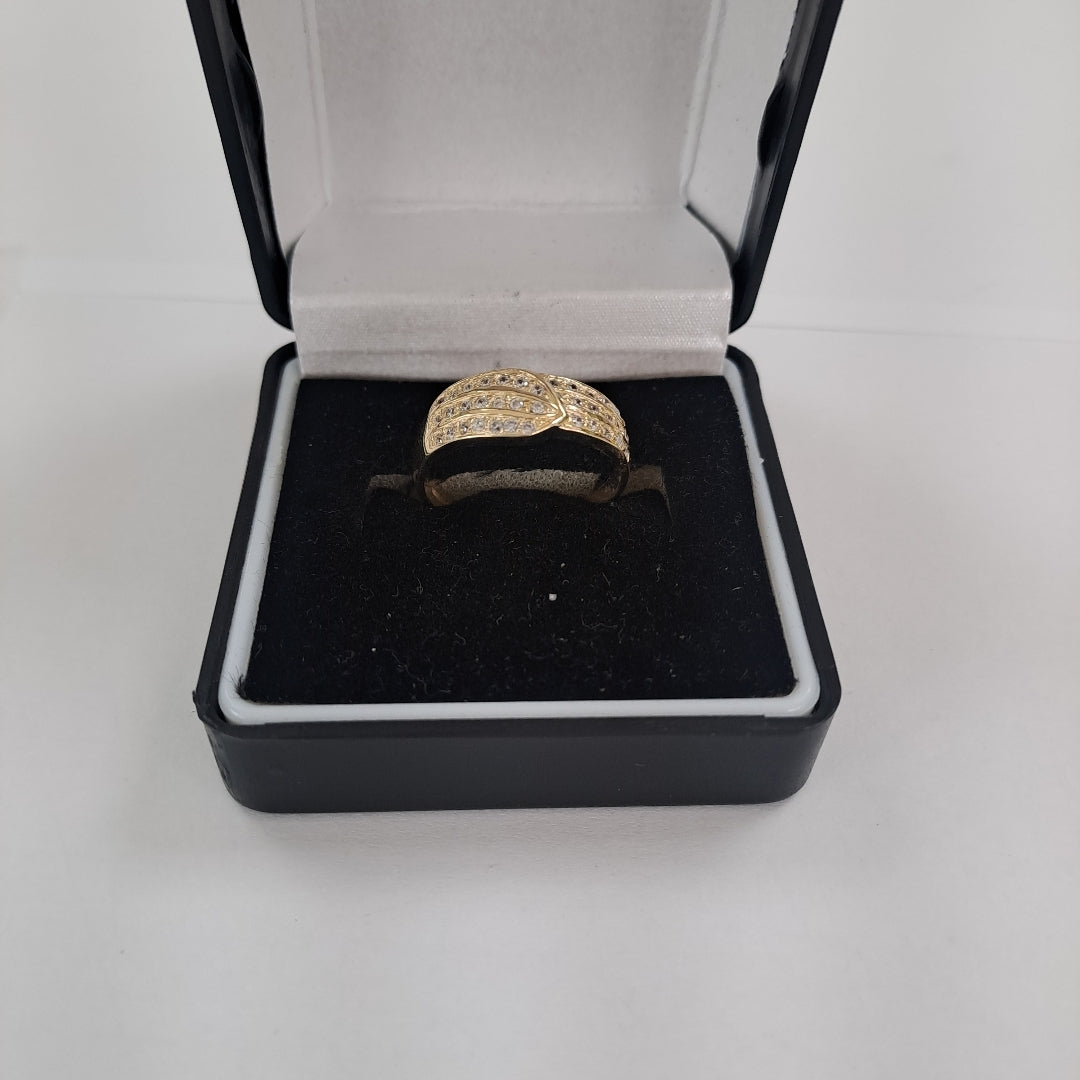 ANILLOS C CIRCONIAS 14K TALLA 9 3 GR (NUEVO)