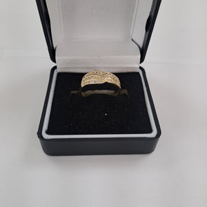 ANILLOS C CIRCONIAS 14K TALLA 9 3 GR (NUEVO)