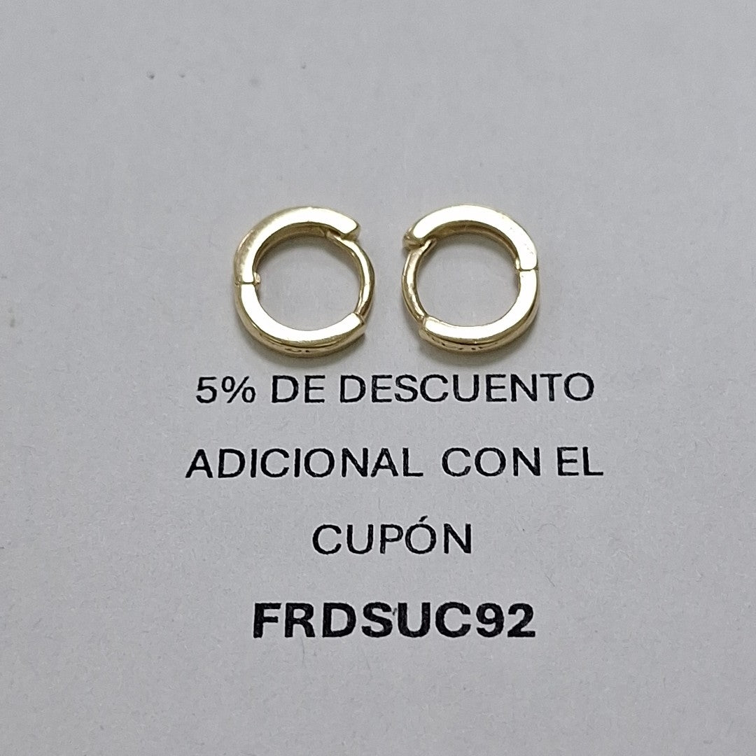 ARETES HUGGIE 14K 1.4 GR (NUEVO)