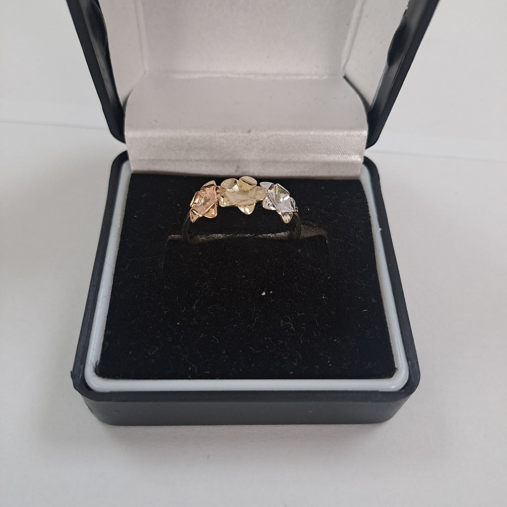 ANILLOS ANILLITO FIG FLORES 10K TALLA 9 1.2 GR (NUEVO)