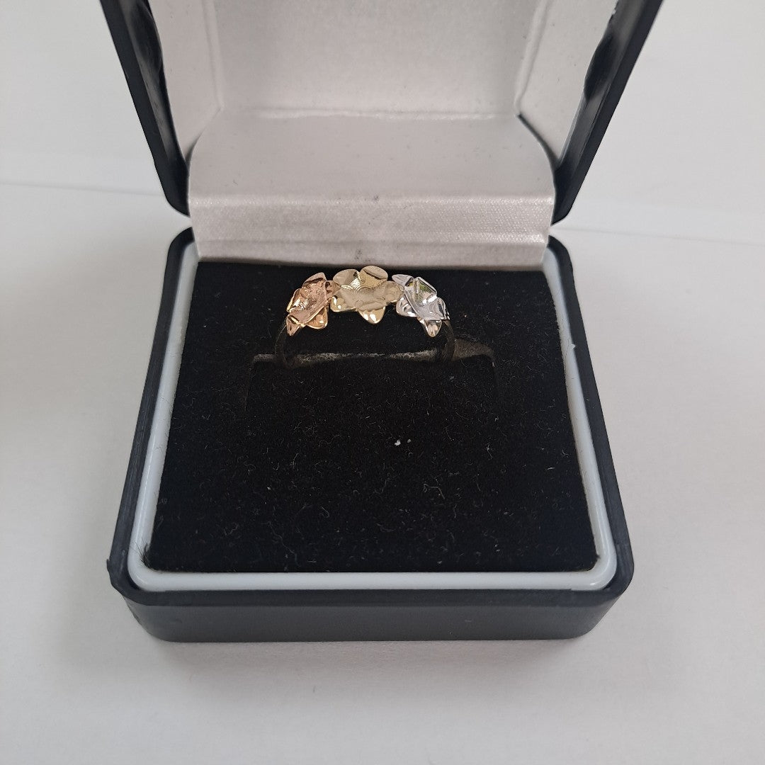 ANILLOS ANILLITO FIG FLORES 10K TALLA 9 1.2 GR (NUEVO)