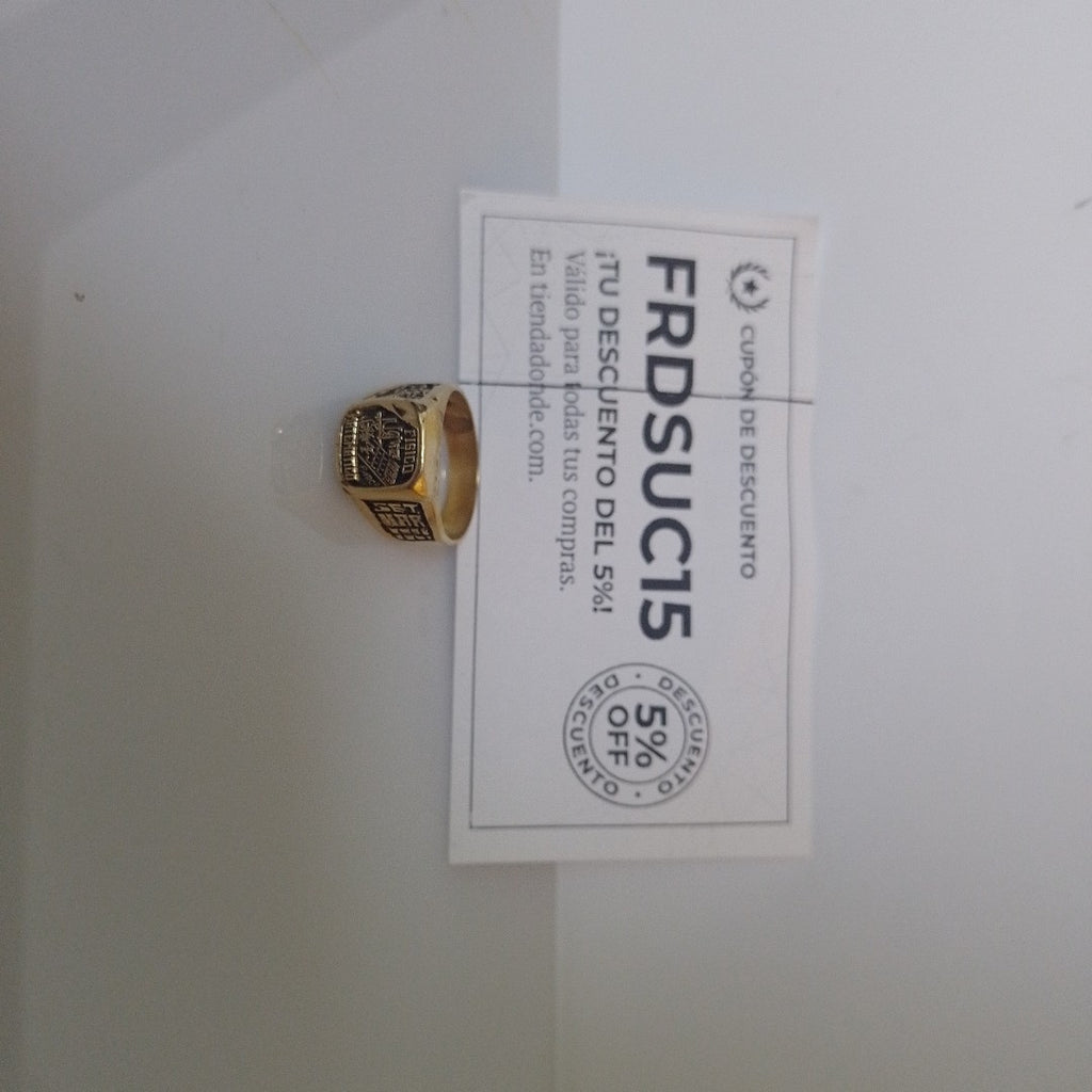 ANILLO DE GRADUACIÓN ORO 14 K 7.6 GRMS (SEMINUEVO)