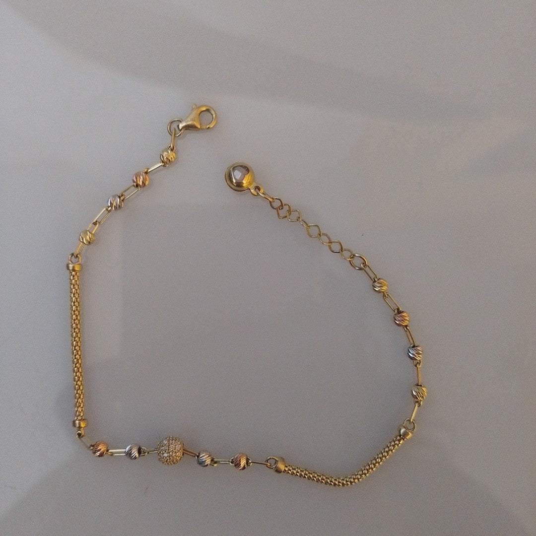 PULSERA ORO, ORO COMBINADO 14 K 3.2 GRMS (SEMINUEVO)