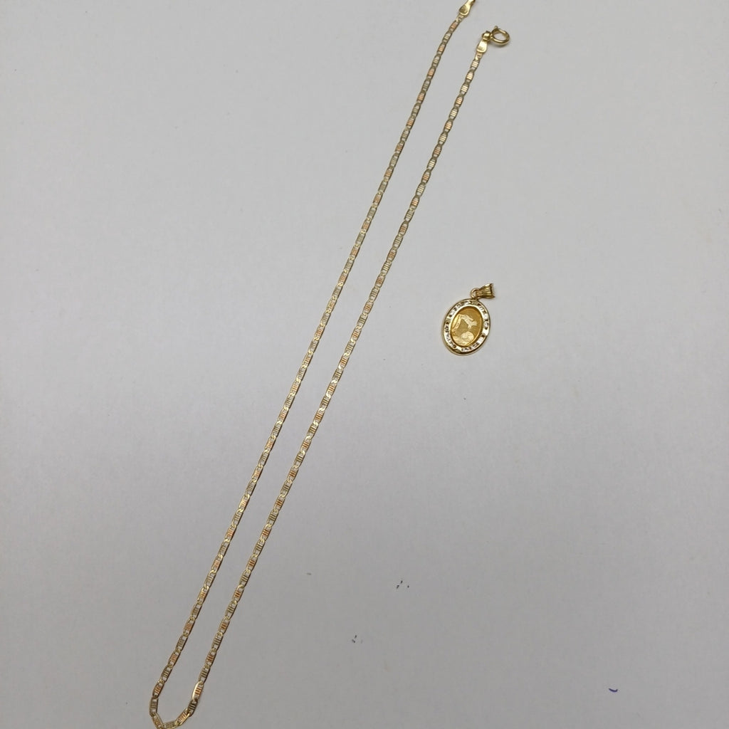 CADENA, DIJE ORO 10 K 2.4 GRMS (SEMINUEVO)