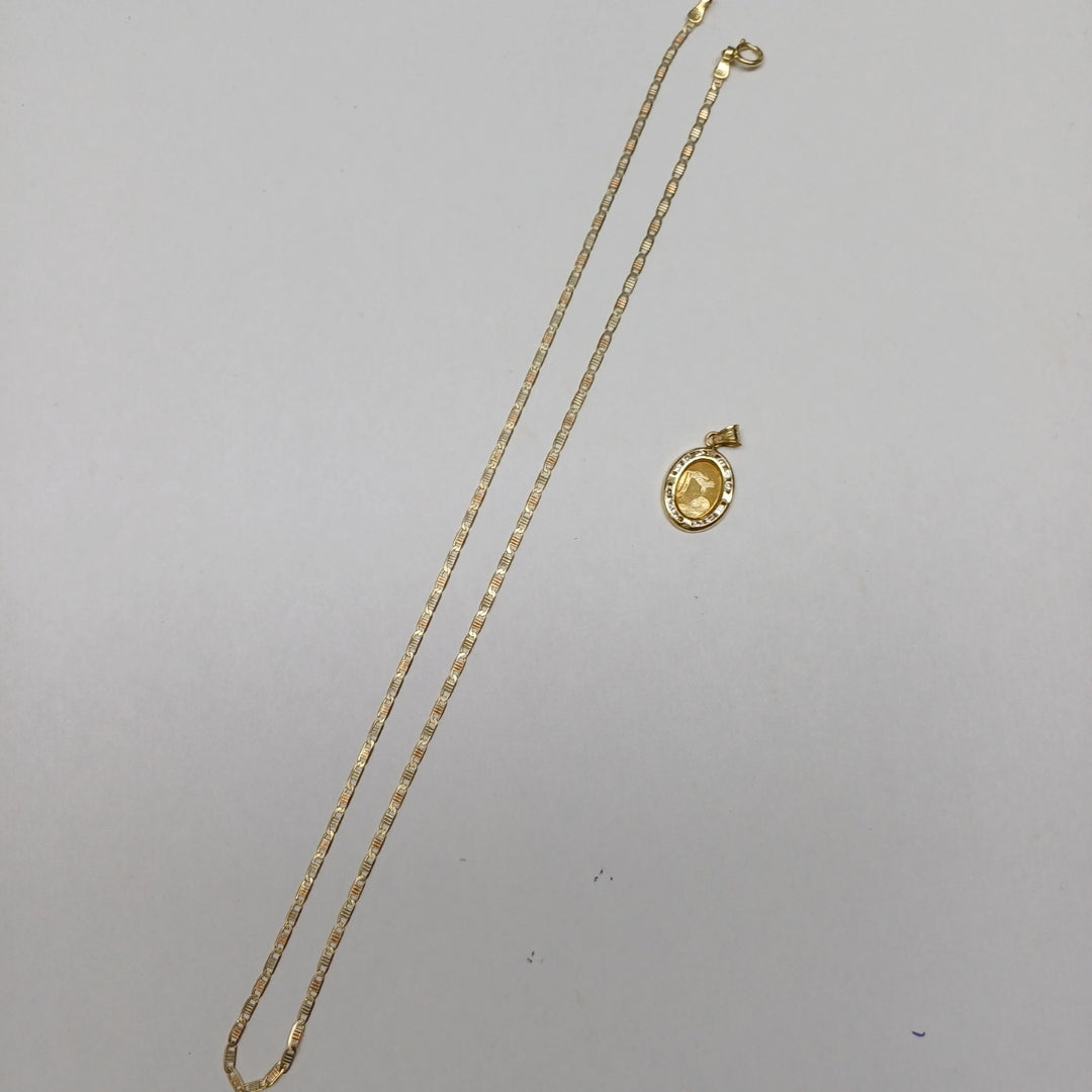 CADENA, DIJE ORO 10 K 2.4 GRMS (SEMINUEVO)