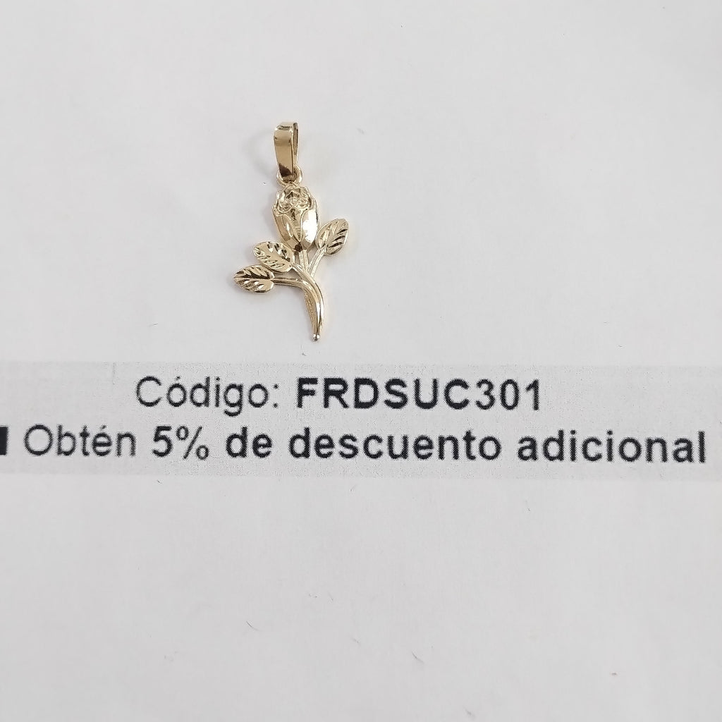 DIJE ROSA 10K 1.4 GR (NUEVO)