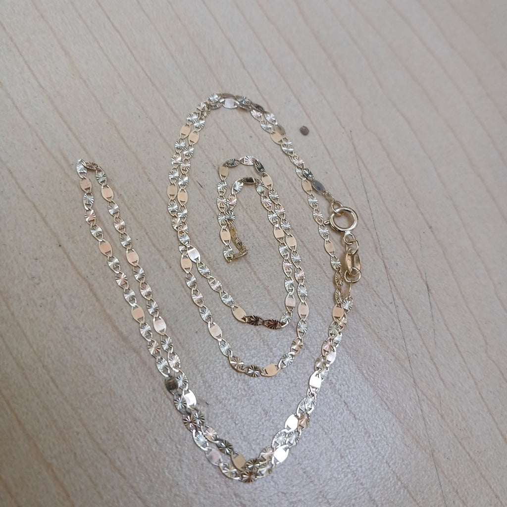 CADENAS TEJIDO GUCHI ORO 10K 55 CM 1.7 GR (NUEVO)