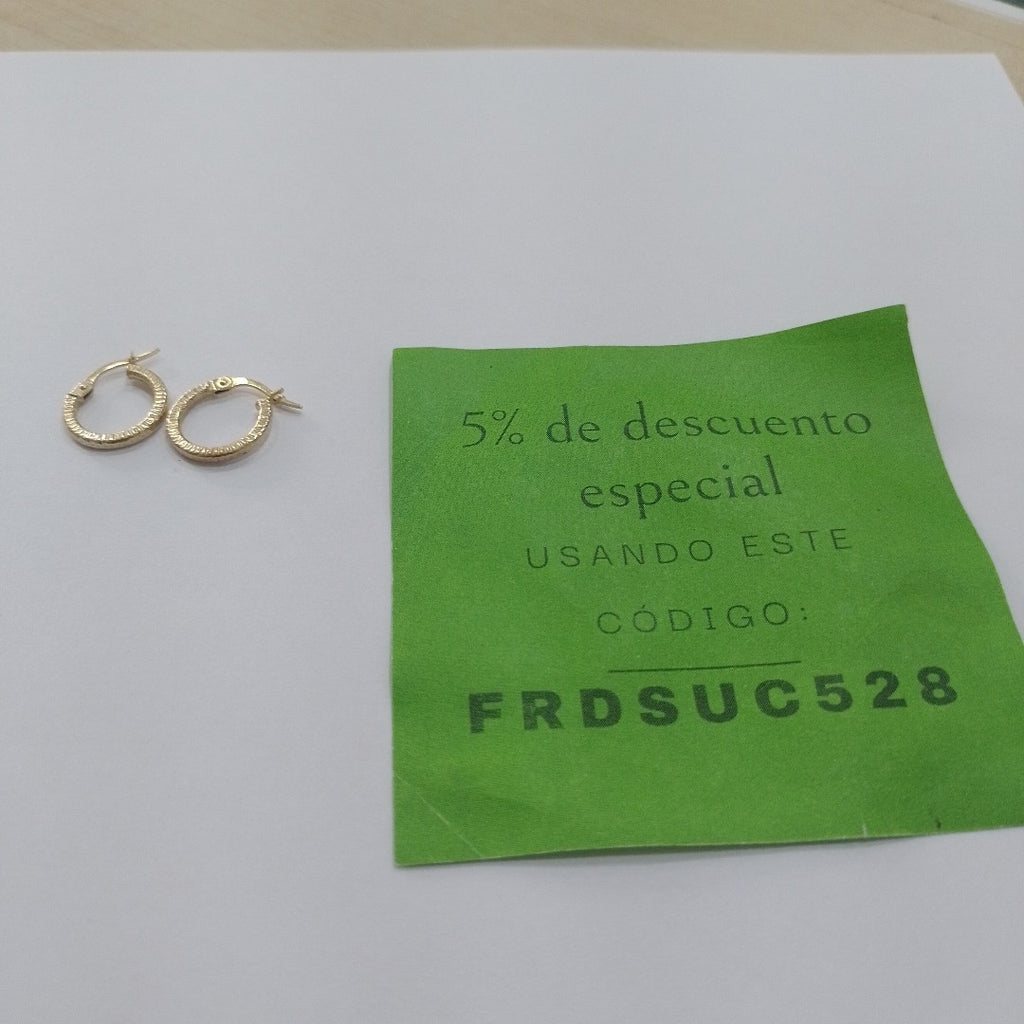 ARRACADAS PAR ORO 14 K 0.9 GRMS (SEMINUEVO)