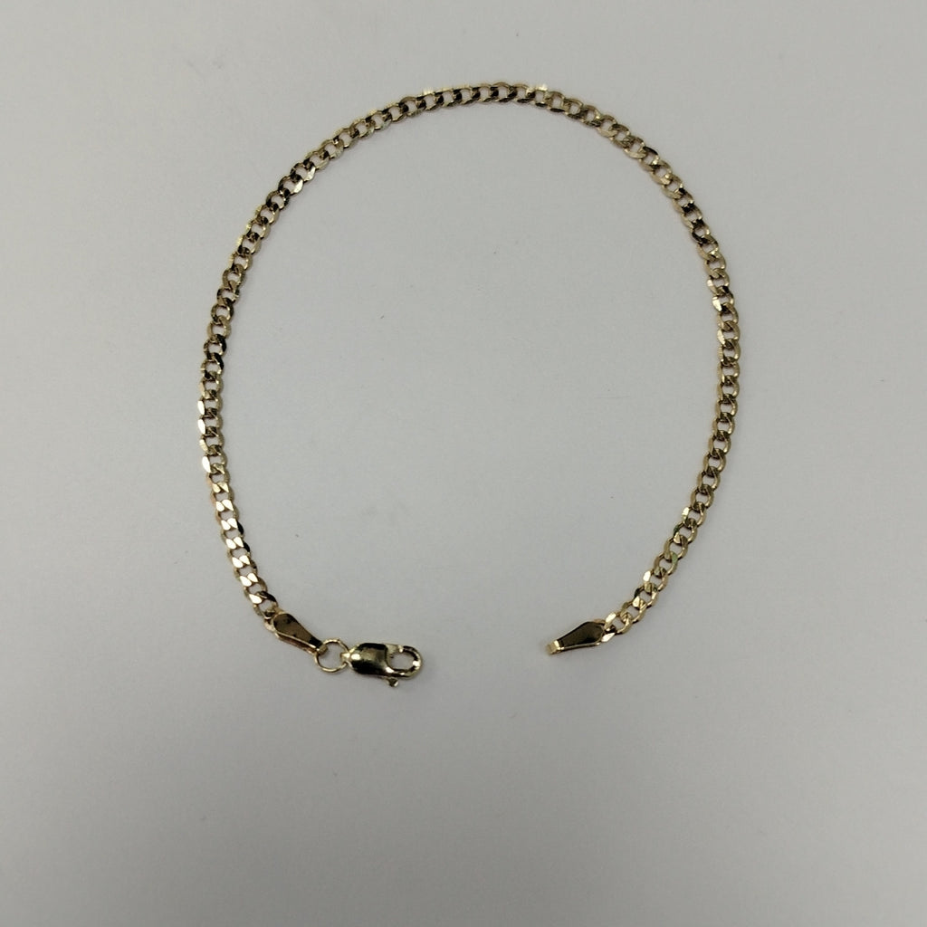 PULSERA TEJIDO BARBADA 14K 18 CM 2.1 GR (NUEVO)