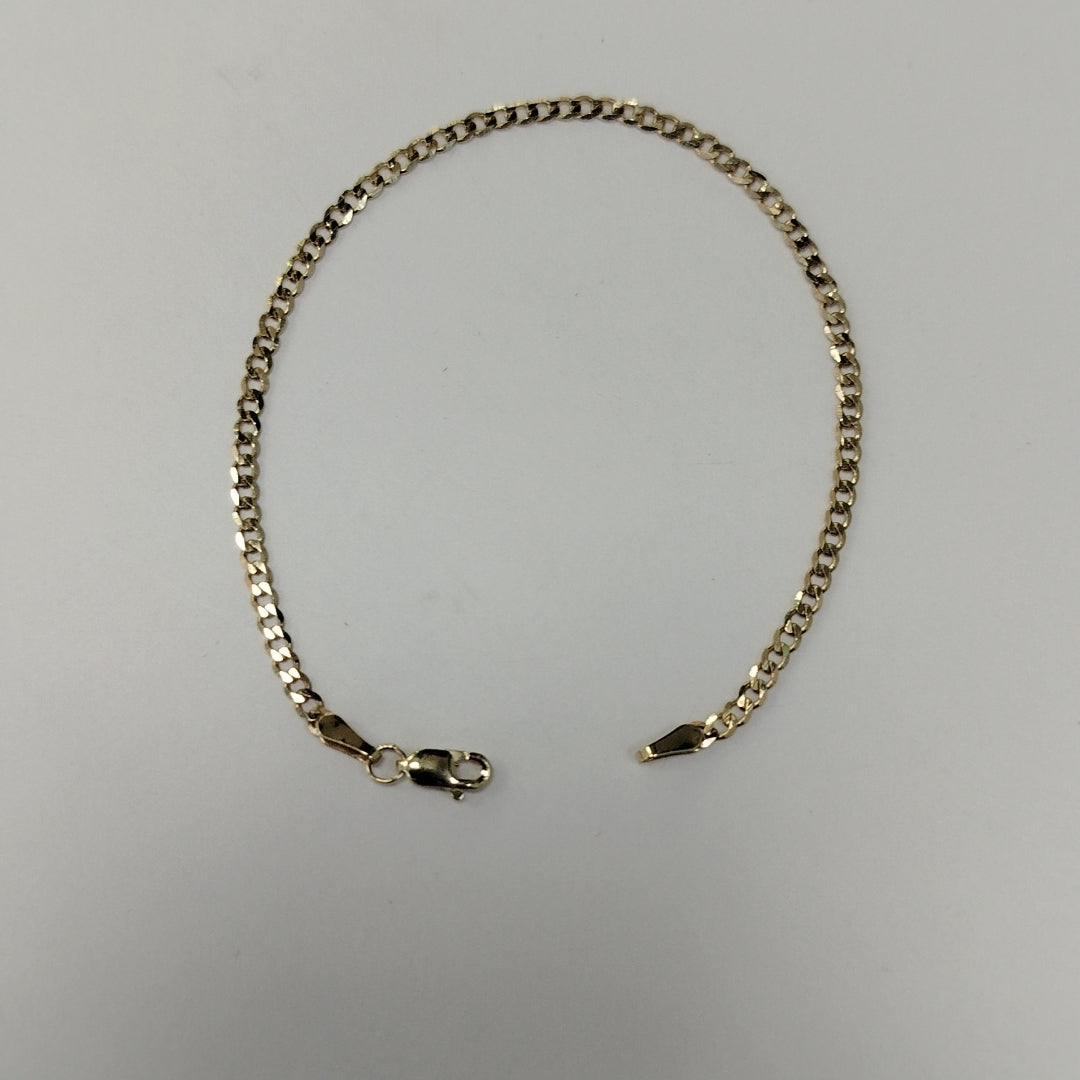 PULSERA TEJIDO BARBADA 14K 18 CM 2.1 GR (NUEVO)