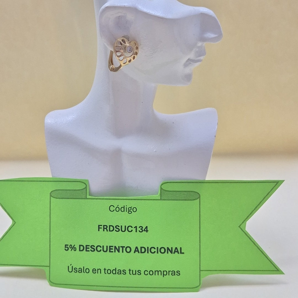 ARETES PAR ORO 14 K 1.8 GRMS (SEMINUEVO)