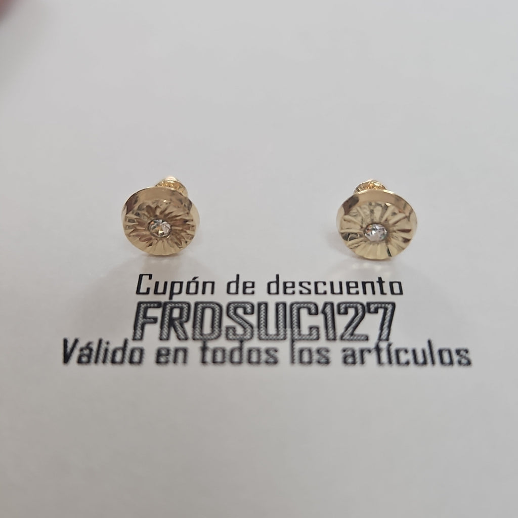 BROQUELES BROQUEL FIG BOTON C CIRCONIA 14K 0.2916 GR (NUEVO)