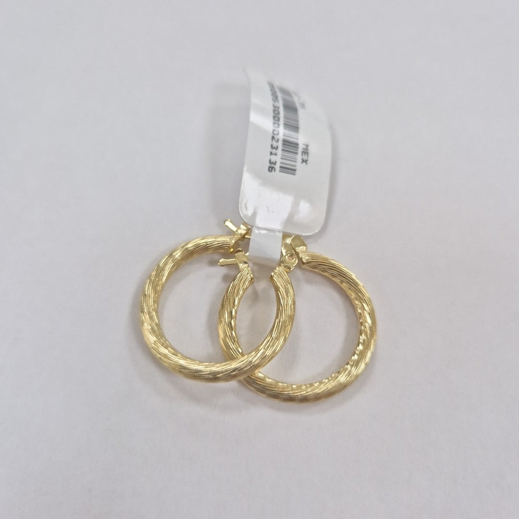 ARETES TEJIDO ARRACADAS ASTRIADAS 14K 2.8 GR (NUEVO)