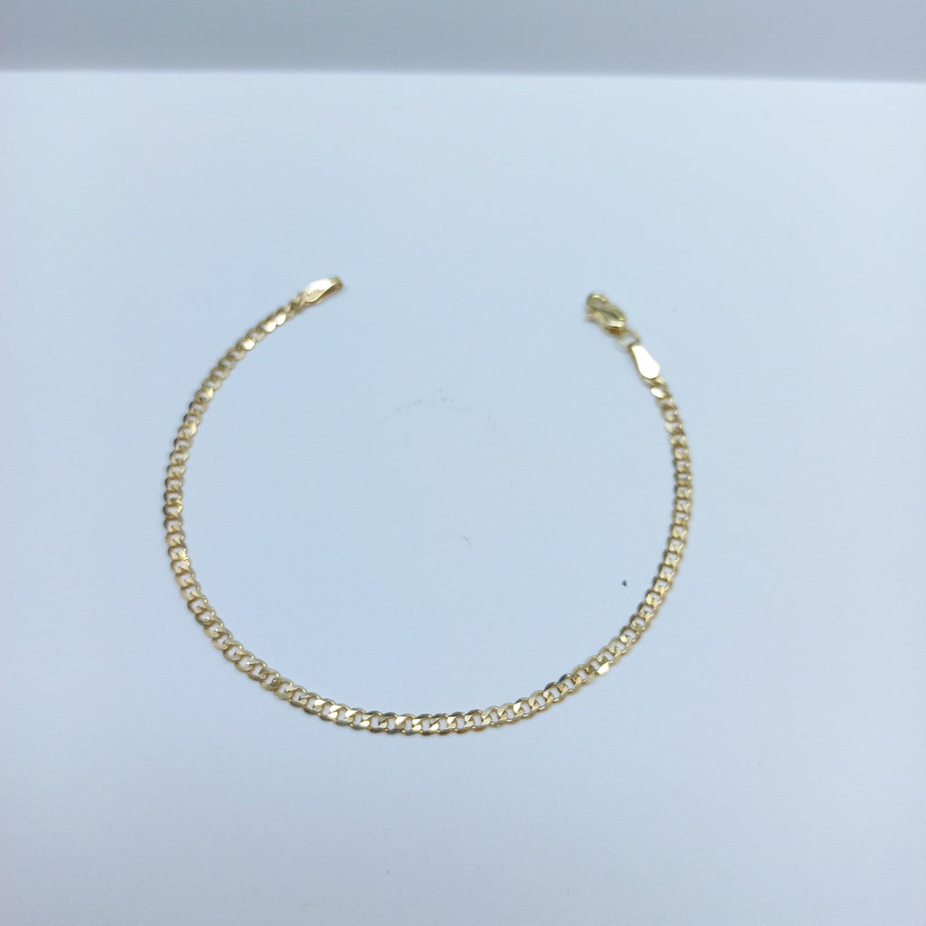 PULSERA TEJIDO BARBADA 14K 18 CM 2.1 GR (NUEVO)