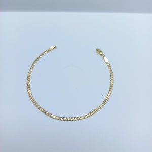 PULSERA TEJIDO BARBADA 14K 18 CM 2.1 GR (NUEVO)