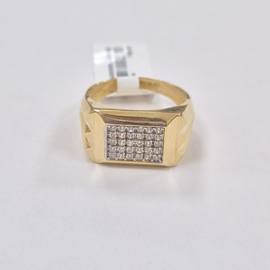ANILLO C CIRCONIAS 14K 11.5 TALLA 6.6 GR (NUEVO)