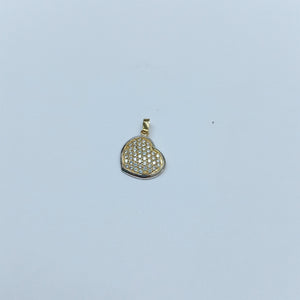 DIJE CORAZON CON CIRCONIAS 14K 1.8 GR (NUEVO)