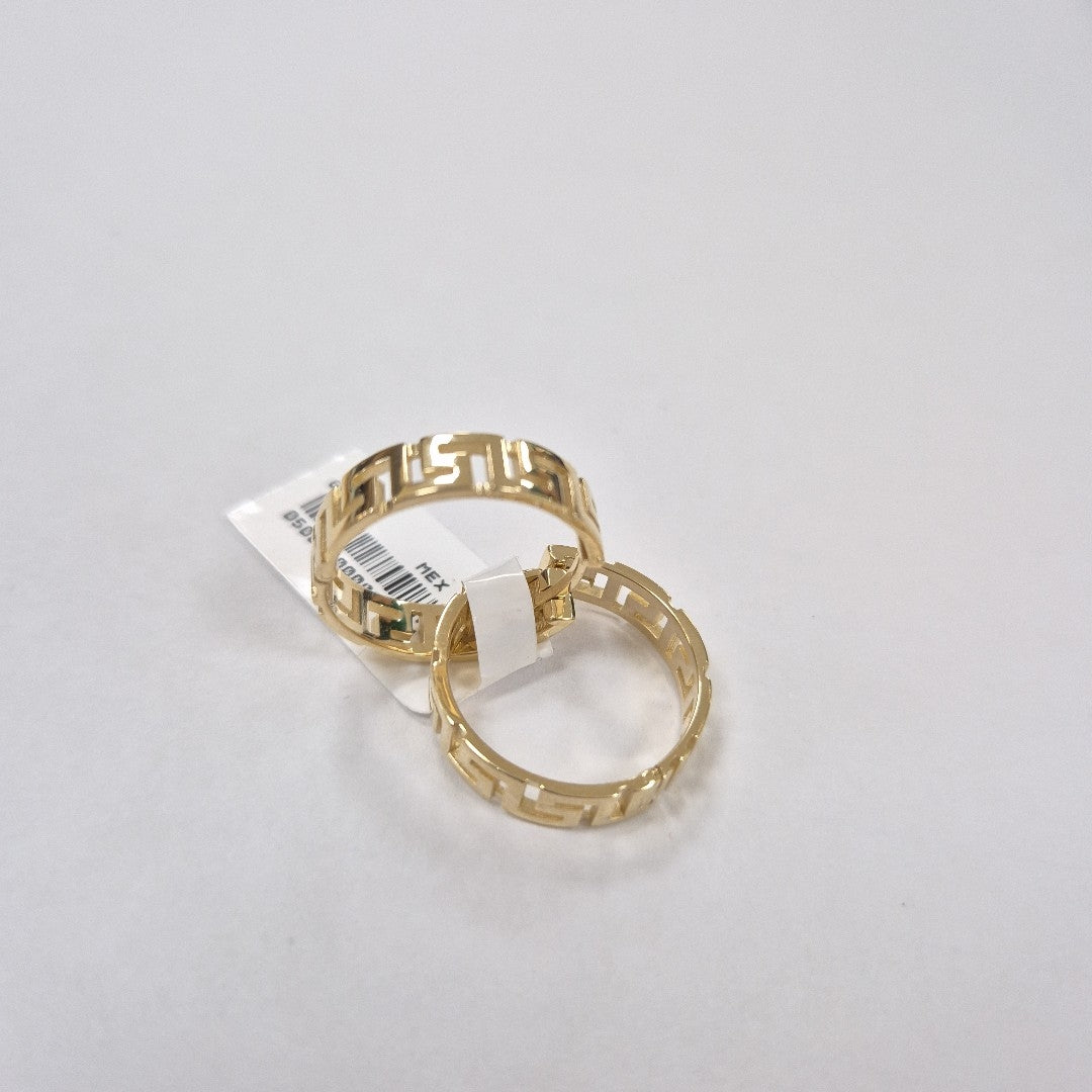ARETES ARRACADA C GRECAS 14K 7.4 GR (NUEVO)
