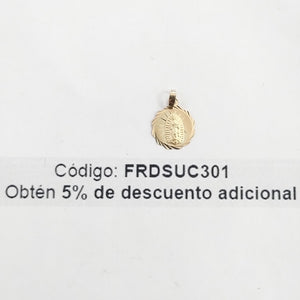 DIJE MEDALLA RELIGIOSA 14K 0.8 GR (NUEVO)