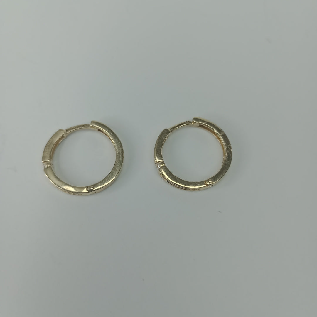 ARETES ARRACADAS LISAS 14K 2.3 GR (NUEVO)
