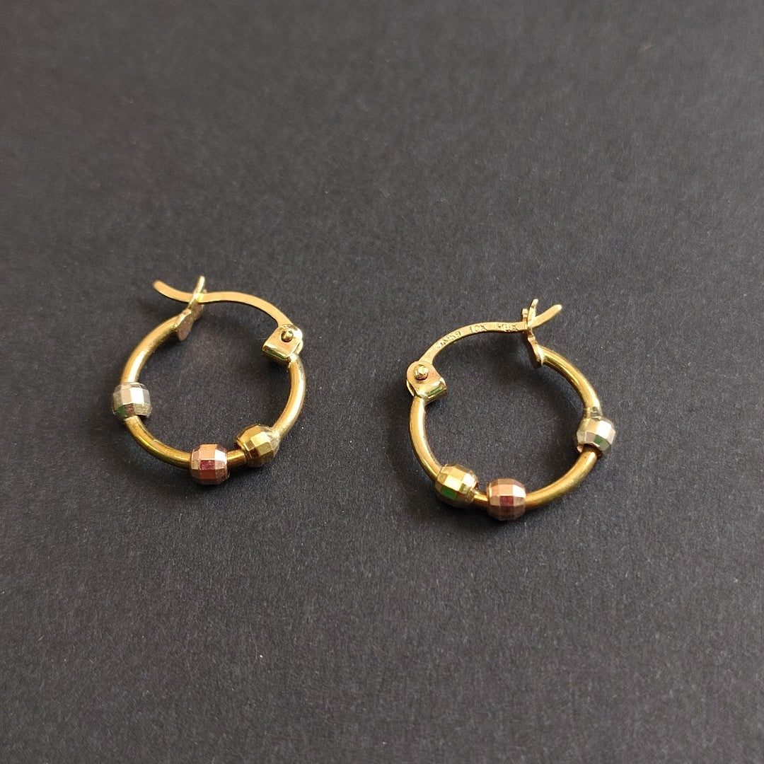 ARRACADAS PAR ORO COMBINADO 10 K 1,10 GRMS (SEMINUEVO)