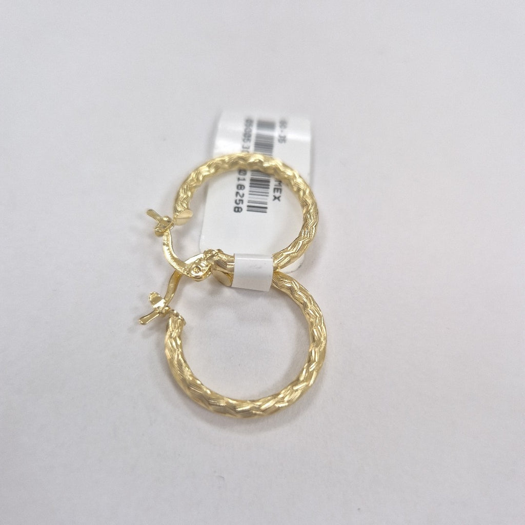 ARETES ARRACADAS LABRADAS 14K 2.1 GR (NUEVO)