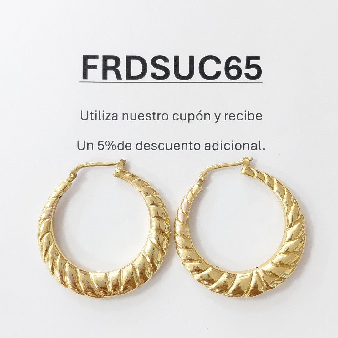 ARRACADAS PAR ORO 14 K 6,00 GRMS (SEMINUEVO)