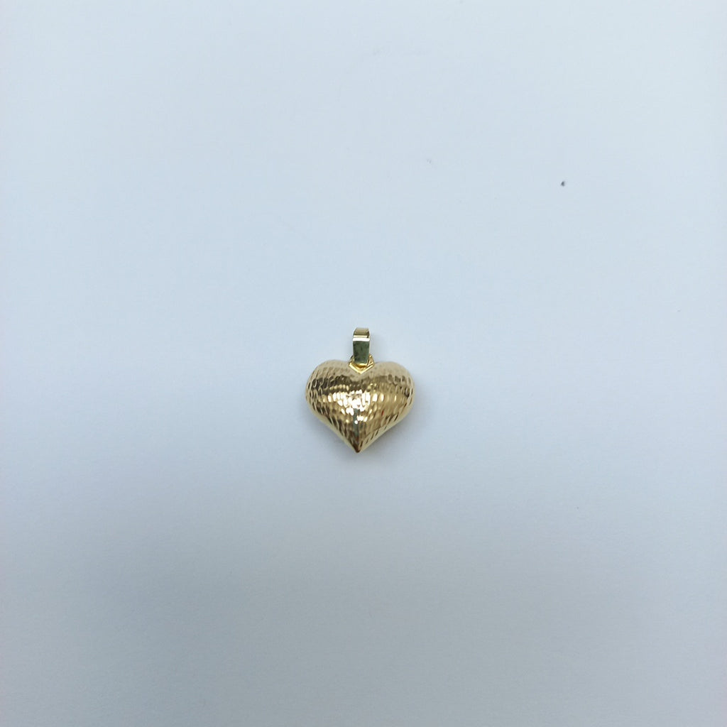 DIJE TEJIDO CORAZON LABRADO 14K 1 GR (NUEVO)