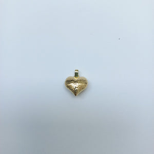 DIJE TEJIDO CORAZON LABRADO 14K 1 GR (NUEVO)
