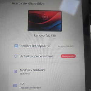 TABLETA LENOVO TAB M11 TB330FU (2024) 128 GB 8 GB RAM (SEMINUEVO)