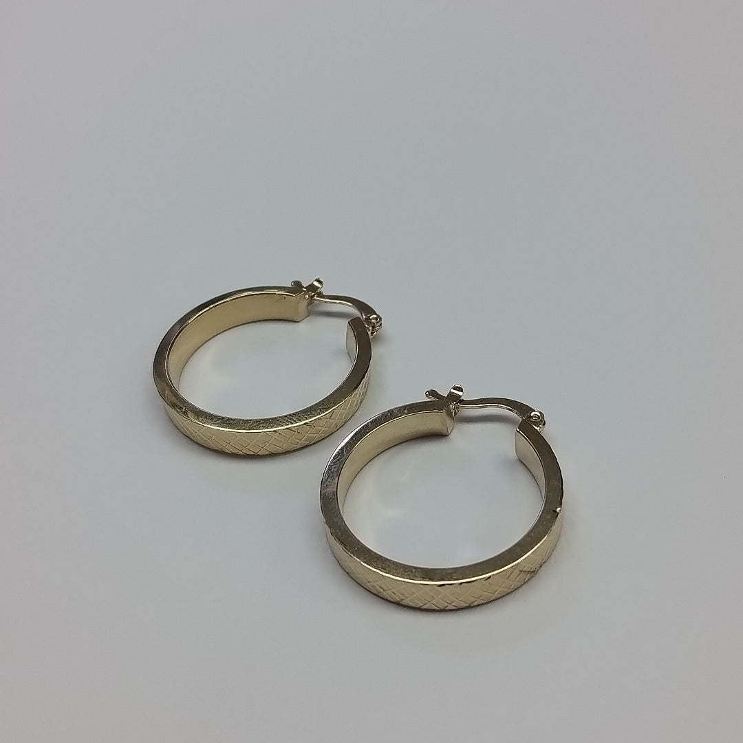 ARETES TEJIDO ARRACADAS FACETADAS 14K 3 GR (NUEVO)